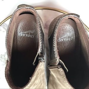 dansko susan nubuck leather wedge bootie